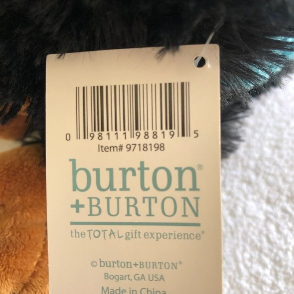 Burton & Burton Plush Happy Birthday Chimp Ape Cake Candles Stuffed NO SOUND 12" - Picture 10 of 11